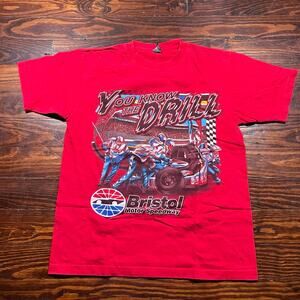 American Vintage M NASCAR Bristol Speedway T Shirt Red Regular